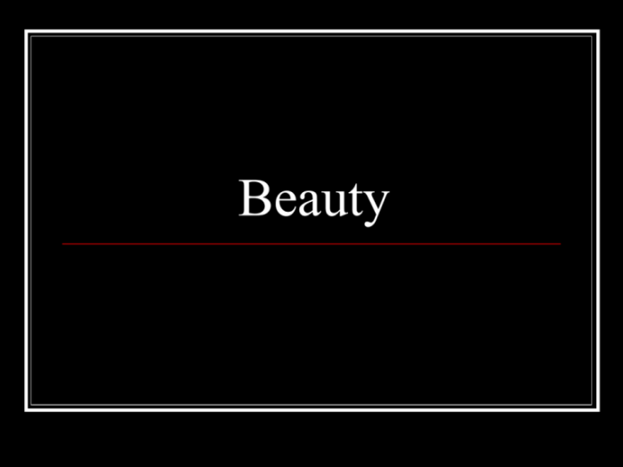 Beauty concept