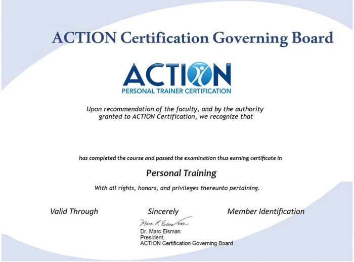 Trainer personal certification