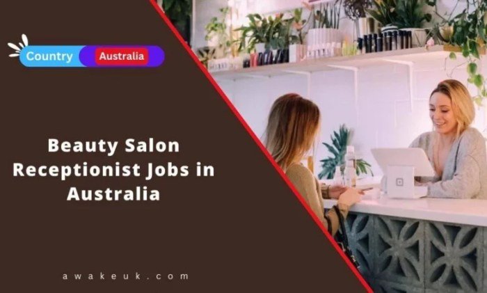 Beauty clinic receptionist jobs