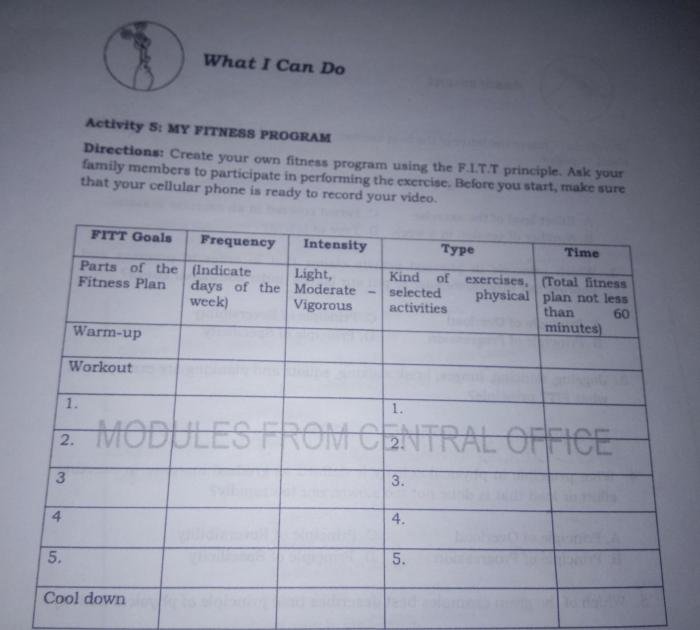 How to make a fitness planner