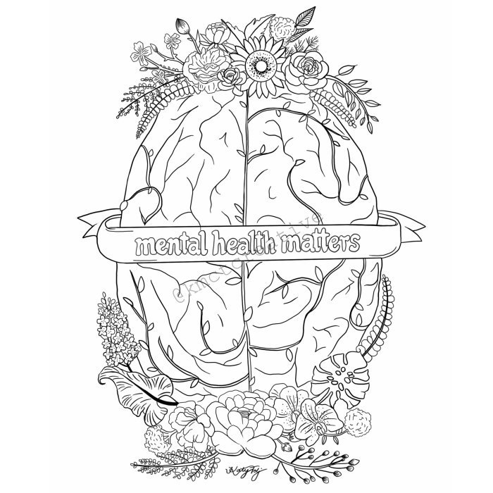Mental health coloring