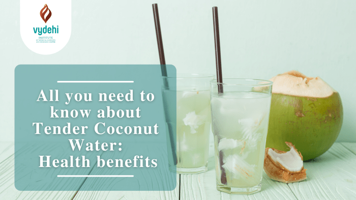 Health benefits from drinking coconut water