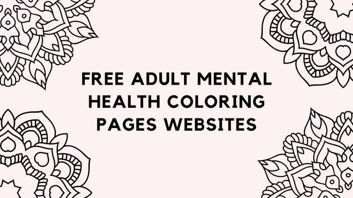 Mental health colouring