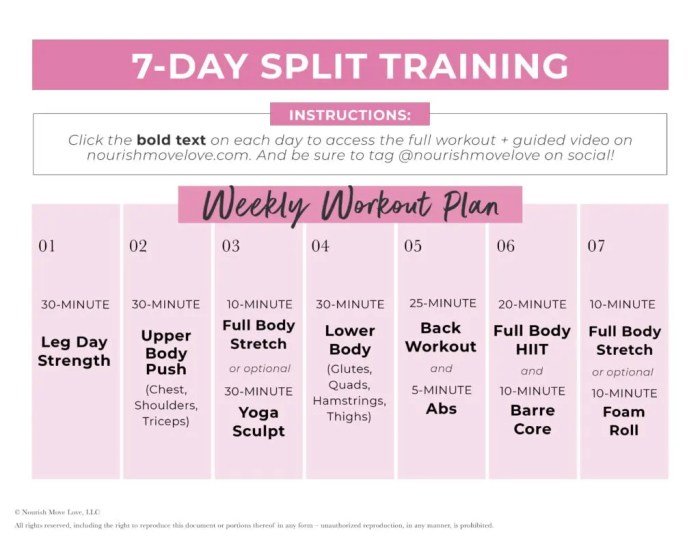 Plan meal workout weekly fitness week meals
