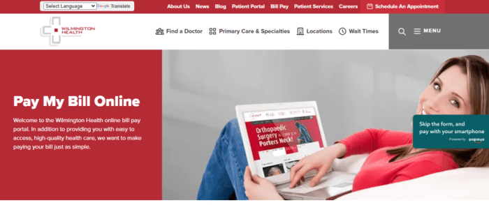 Wilmington health patient portal