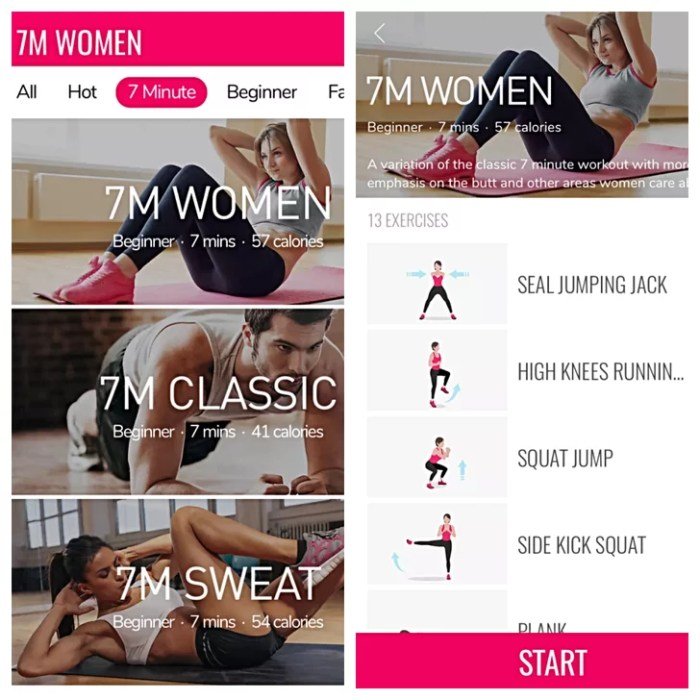 Free fitness workout apps