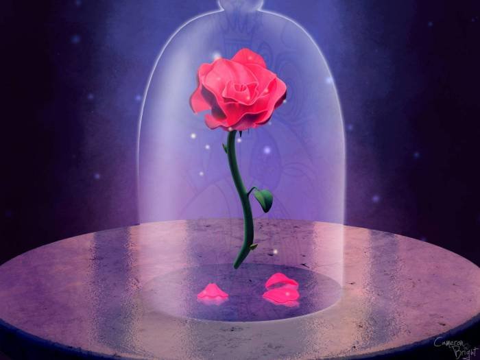 Rose beast beauty enchanted forever disney glass lasts dome sized life day light magic themes party princess valentine etsy birthday Beauty & the beast rose