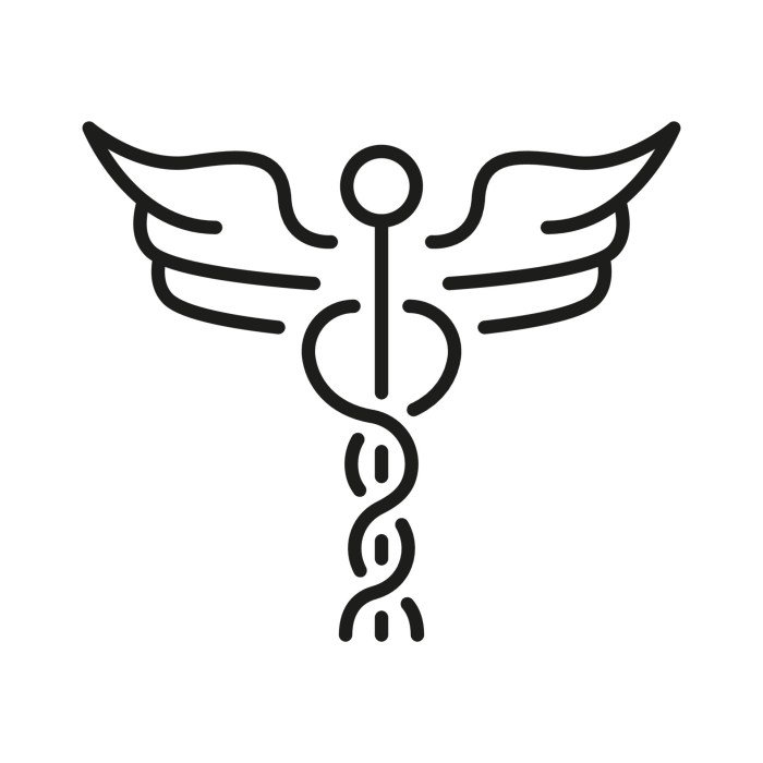 Schlange caduceus zeichen arzt