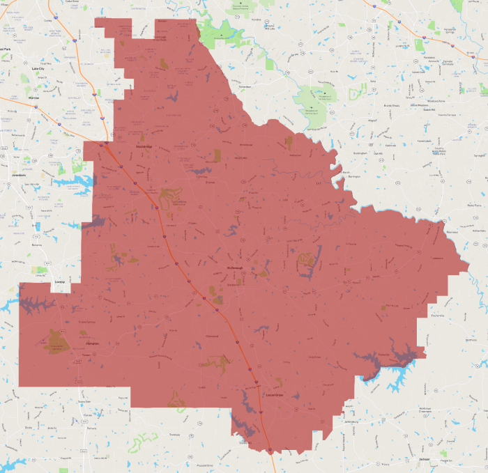 Henry county ga georgia map population city institutionalized