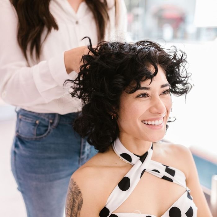 Elegan dekorasi beleza salons salão sederhana ruang tata menggunakan keren barbershop stiker imural