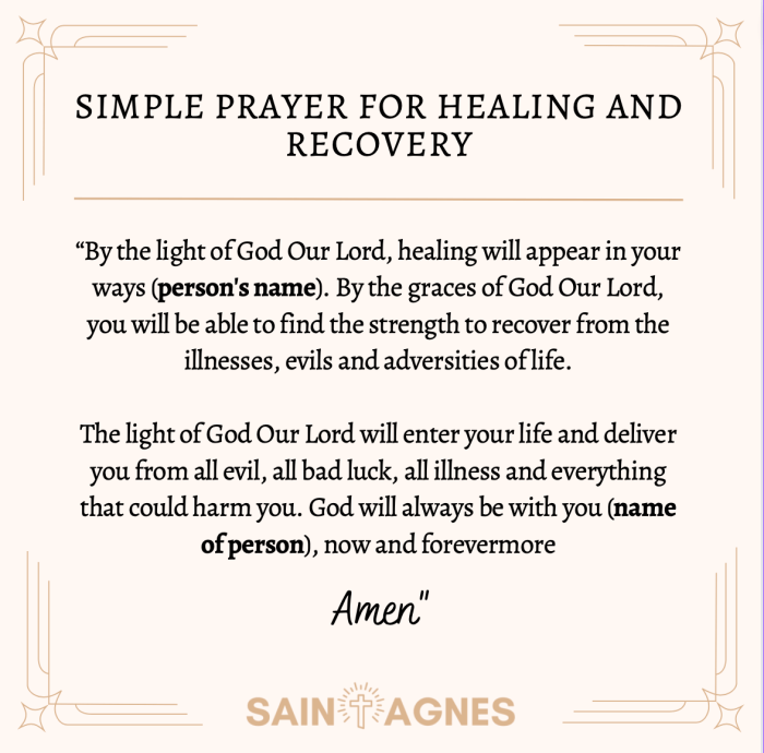 Prayer for health of loved one