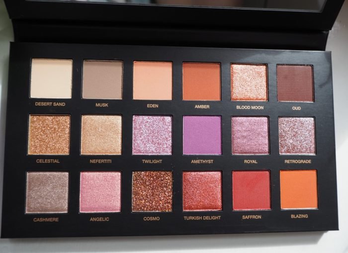 Huda paleta retrograde sombras maquillaje mercurio cosmeticos eyeshadow sephora contienen estuches drops allure sombra
