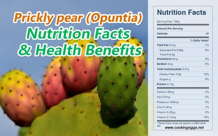 Health benefits of prickly pear
