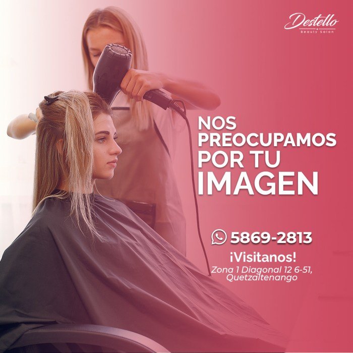 Beauty salon social media