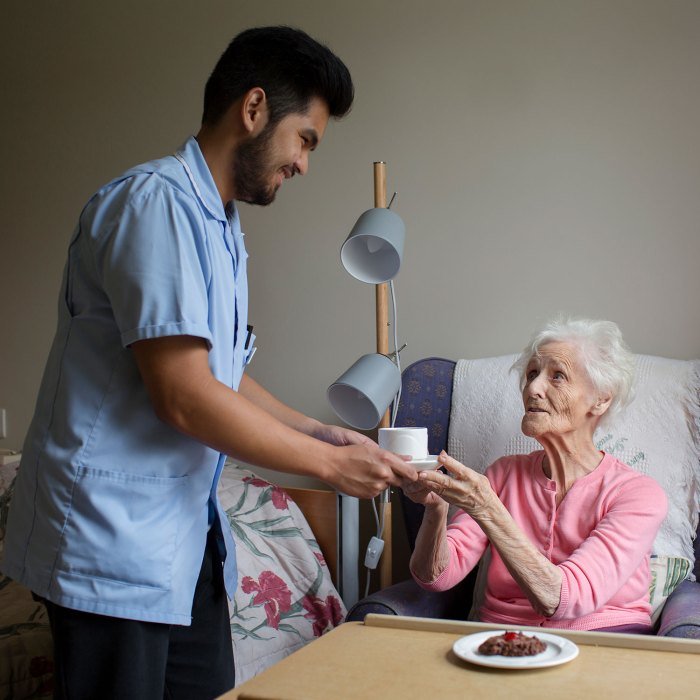 Worker caregiver alleviate stress