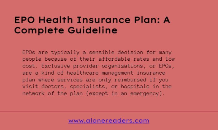 What is an epo health plan